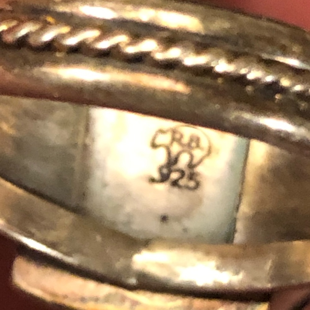“RB” Engraved Navajo Turquoise & Sterling Silver - Picture 6 of 8